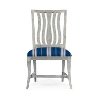 Jonathan Charles Fine Furniture William Yeoward Solid Wood Slat Back Side Chair in Cloudy Oak