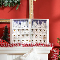 Christmas Advent Calendar 8.75" x 3.5" x 11.75" White