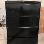 Global 4 Drawer Lateral Filing Cabinet – Black – #MVL1936P4