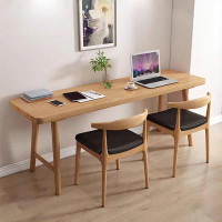 Orren Ellis 70.87" burlywood Rectangular Solid Wood Desk