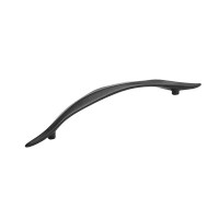Hickory Hardware Willow Collection Pull 6-5/16 Inch (160Mm) Centre To Centre Matte Black Finish