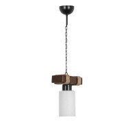 East Urban Home Theron 1 - Light Cylinder Pendant with Wrought Iron Accents
