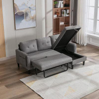 Everly Quinn Kemarley 72.4'' Square Arm Sofa Bed