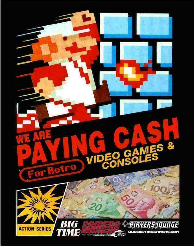 WE BUY RETRO VIDEO GAMES AND CONSOLES - TURN YOUR OLD GAMES &amp; CONSOLES INTO CASH $$$$ in Older Generation in Toronto (GTA)