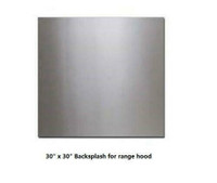 High-end  Stainless Steel Backsplash, Range Hood Wall Shield, 30 by 30-Inch