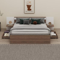 Latitude Run® Deitra Queen Size Platform Bed With Headboard