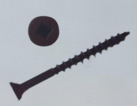 Clearance # 8 ACQ Brown All Purpose Screws - Sold in Sm Buckets - 1 1/4, 1 1/2, 1 3/4, 2, 2 1/2, 3, 3 1/2 - 6