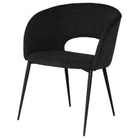 Hokku Designs Manca Upholstered Arm Chair in Black