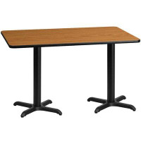 Ebern Designs Jacobsen 30'' x 60'' Rectangular Laminate Table Top with 22'' x 22'' Table Height Bases