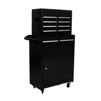 WFX Utility™ Detachable 5 Drawer Tool Chest With Bottom Cabinet And One Adjustable Shelf