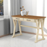 Gracie Oaks Writing Desk with 2 Drawers