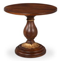 Sarreid Ltd Elizabeth Wood Carved End Table
