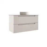 Lucena Bath 40" Moncler 2 Drawer Wall Mounted & Floating Single Bathroom Vanity With Vessel Sink