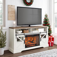 Gracie Oaks Bobbilynn TV Stand for TVs up to 65" with Electric Fireplace