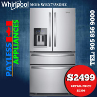 Whirlpool WRX735SDHZ 36 French Door Refrigerator 24.5 Cu. Ft. Capacity Fingerprint Resistant Stainless Steel
