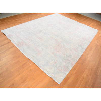 Isabelline 12'x15'3" Ivory a mix of Brown THE PASTEL COLLECTION Silk Wool Hand Knotted Oversized Rug BB61D91C9F1442DD8A9