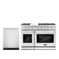 Cosmo 2 Piece Kitchen Package with 48" Freestanding Gas Range & 23.75" Dishwasher
