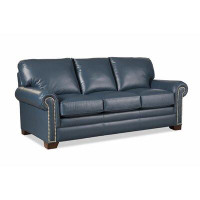 Wildon Home® Artiles 86" Genuine Leather Rolled Arm Sofa