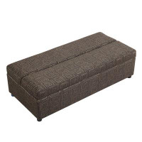 Latitude Run® Folding Ottoman Sleeper Bed With Mattress Convertible Guest Bed Light Grey-18.5" H x 62.9" W x 29.9" D