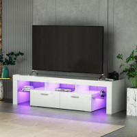 Ivy Bronx morden TV Stand with LED Lights,high glossy front TV Cabinet for Lounge Room, Living Room