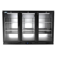 KoolMore 53 in. Three-Door Back Bar Refrigerator - 11 Cu Ft. BC-3DSW-BK