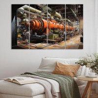 Williston Forge Power Plants Powerful Energies I - Architecture Canvas Wall Art - 4 Panels