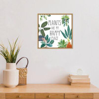 Latitude Run® Plant Home I By Farida Zaman Framed Canvas Art