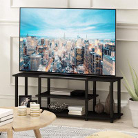 Ebern Designs 3-Tier Entertainment TV Stand Up To 50 Inch TV, Round Tubes, Walnut