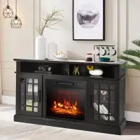 Lark Manor TV Stand for TVs up to 50" with Electric Fireplace Included