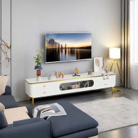 Infinity TV Stand for 65+ Inch TV,Entertainment Center TV Media Console Table,Modern TV Stand with Storage