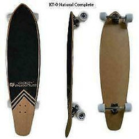 Easy People Longboard Kicktail KT-0 Series Natural Complete + Grip Tape