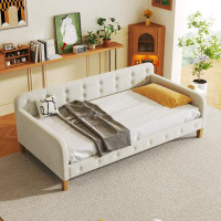 House of Hampton Twin Size Velvet Upholstered Daybed With Button Tufted Trim