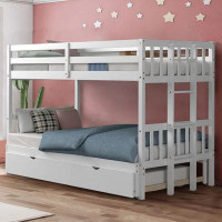 Harriet Bee Adelgund Twin over Twin Standard Bunk Bed with Trundle