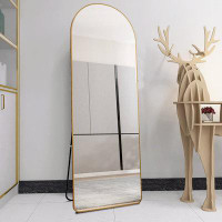 Ebern Designs Modern Elegant Freestanding Full Length Mirror With Metal Frame And Bracket, For Indoor Use