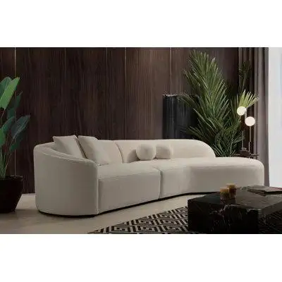 Introducing the Sectional 2-Piece Curved Sectional a masterpiece of modern design and luxurious comf...