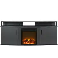 Ebern Designs Kamal TV Stand for TVs up to 70" with Electric Fireplace