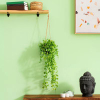 Latitude Run® 29" Artificial Green Mini Leaf Ivy in Hanging Pot.