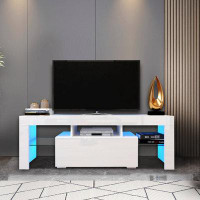Wrought Studio Entertainment TV Stand with LED Light