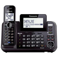 Panasonic 1-Handset DECT Cordless Phone with 2-Line Answering System (KXTG9541B) - Black