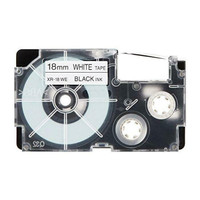 Weekly Promo! Casio XR-18WE Label Tape, 18mm, Black On White,  Compatible