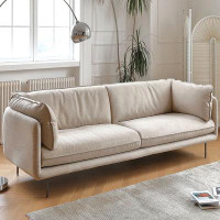 Hokku Designs 82.68"Creamy white Cloth Standared Sofa cushion couch