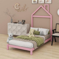Harper Orchard Twin Size Wood Platform Bed With House-Shaped Headboard