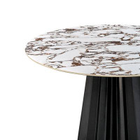 Orren Ellis Bulter Marble Ceramic 47" Round Dining Table