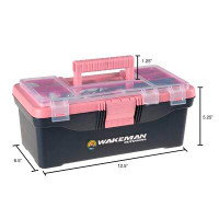 wakeman Wakeman Plastic Handled Fishing Tackle Box - Tackle Gear Kit Includes Sinkers, Hooks, Lures, Bobbers