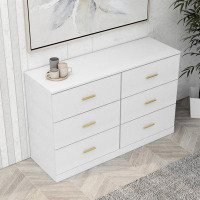 Ebern Designs Modern 6-Drawer Dresser For Bedroom - Ample Storage Wide Chest Of Drawers