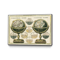 Made in Canada - Clicart Antique Globes by Porfolio - Floater Frame Print on Paper