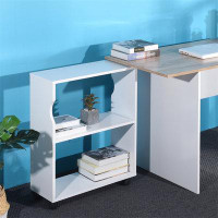 Ebern Designs Modern Fashion Design Computer Desk With Movable Bookcase