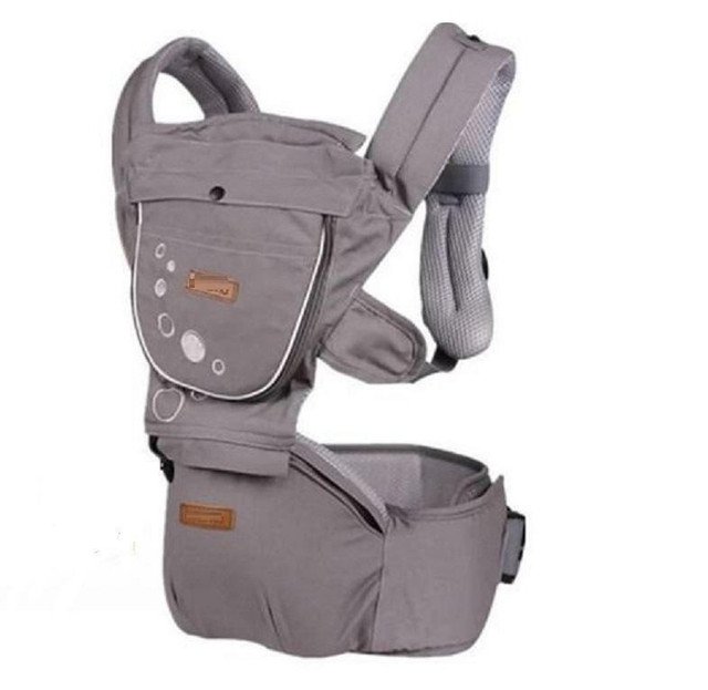 Baby Carrier with Hip Seat for Newborns, Babies & Toddlers - Grey - Ship in Canada in Other - Image 4