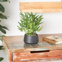 Freeport Park® Lathan 13.4'' Faux Bamboo Plant in Ceramic Pot