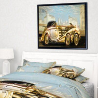 Made in Canada - East Urban Home 'Futuristic Gold Machine' Framed Graphic Art Print on Wrapped Canvas
